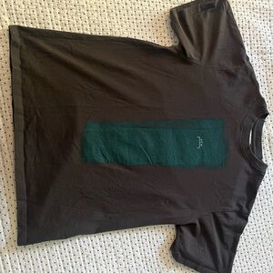 ACW Men's Black Graphic T-Shirt with Teal Center Stripe